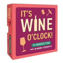 It's Wine O'clock! - 25 Onderzetters