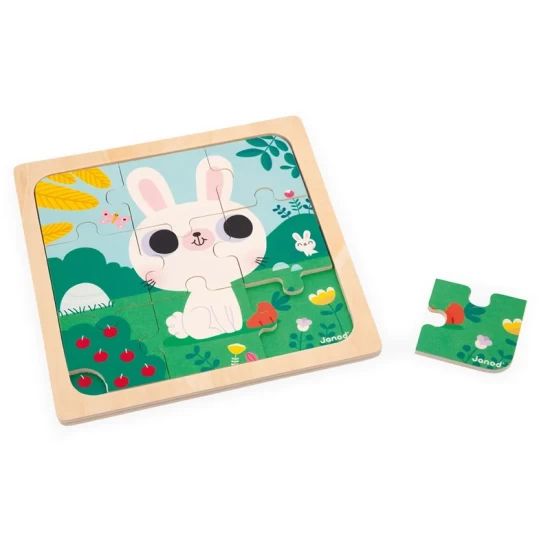 Janod Puzzel - Konijn Wit Janod Puzzel - Konijn Wit