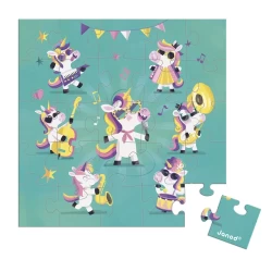 Janod Puzzelkaart – Eenhoorn Feest