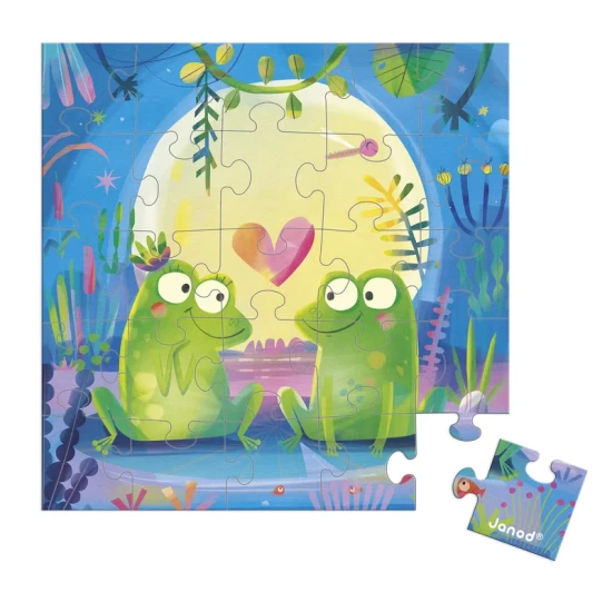 Janod Puzzelkaart – Liefde In De Vijver