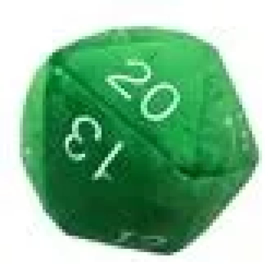 Jumbo D20 Plush Dice Green