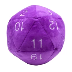 Jumbo D20 Plush Dice Purple
