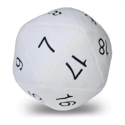 Jumbo D20 Plush Dice White Jumbo D20 Plush Dice White
