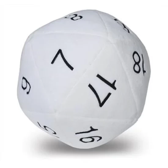 Jumbo D20 Plush Dice White Jumbo D20 Plush Dice White