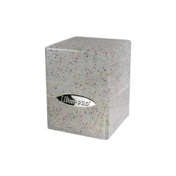 Deckbox Satin Cube Glitter Clear Deckbox Satin Cube Glitter Clear