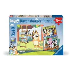 Puzzels Voor Kinderen 3X49 Stukken - Bluey - Bluey 3X49P Puzzels Voor Kinderen 3X49 Stukken - Bluey - Bluey 3X49P