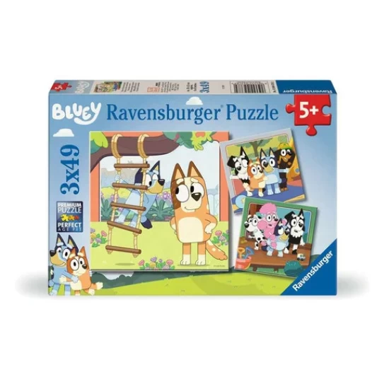 Puzzels Voor Kinderen 3X49 Stukken - Bluey - Bluey 3X49P Puzzels Voor Kinderen 3X49 Stukken - Bluey - Bluey 3X49P