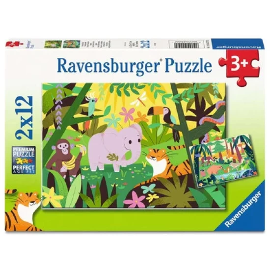 Puzzels Voor Kinderen 2X12 Stukken - Dieren In De Natuur Puzzels Voor Kinderen 2X12 Stukken - Dieren In De Natuur
