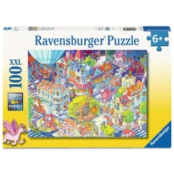 Puzzels Voor Kinderen 100 Xxl Stukken - Drukte In Chaosstad Puzzels Voor Kinderen 100 Xxl Stukken - Drukte In Chaosstad