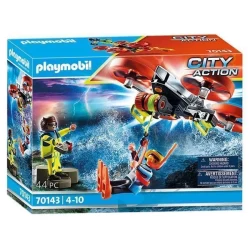 Playmobil City Action Reddingsduiker Met Reddingsdrone - 70143 Playmobil City Action Reddingsduiker Met Reddingsdrone - 70143