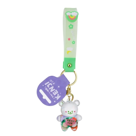 Keyring Acrylic Rainbow Green