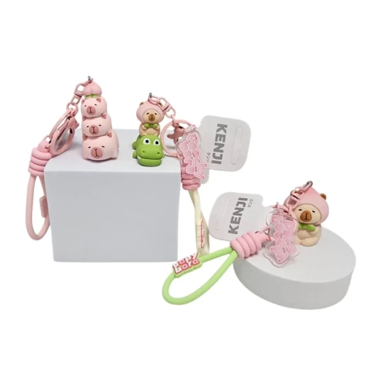 Keyring Capybara Pink