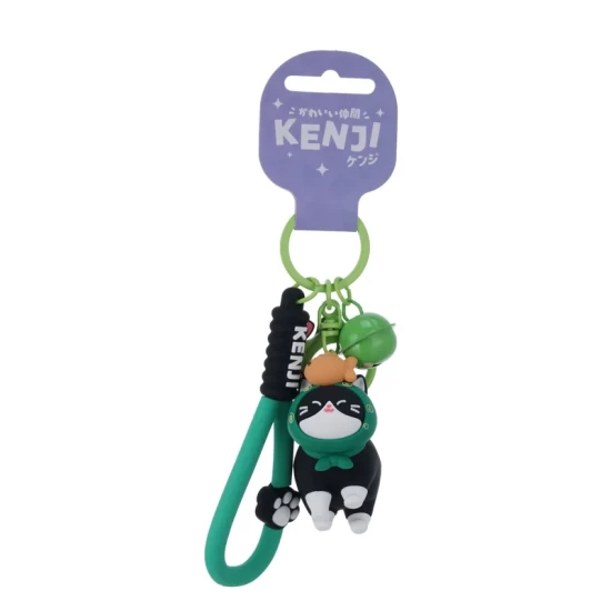 Keyring Cat Story Black