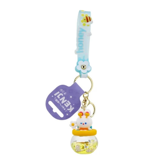 Keyring Honey Jar Yellow