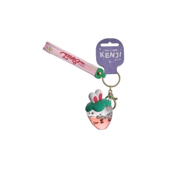 Keyring Strawberry Rabbit Pink