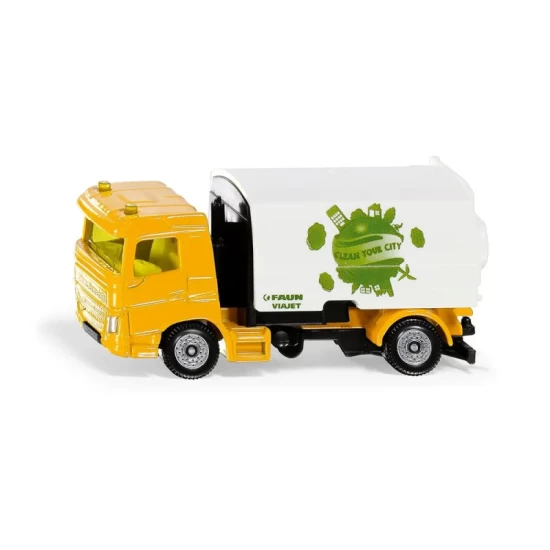 Siku Veegwagen Faun Milieutechniek Speelgoed Metaal/Kunststof Geel/Wit Omhoogklapbare Opvangbak 2-Assig Chassis Siku Veegwagen Faun Milieutechniek Speelgoed Metaal/Kunststof Geel/Wit Omhoogklapbare Opvangbak 2-Assig Chassis
