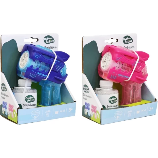 Outdoor Active Bubble Gun Shark Met Licht 2-Weg Diverse Kleuren