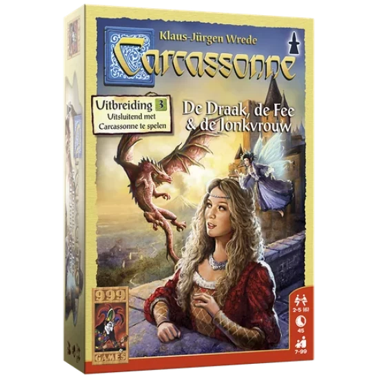 Carcassonne: De Draak De Fee En De Jonkvrouw Uitbreiding - Bordspel
