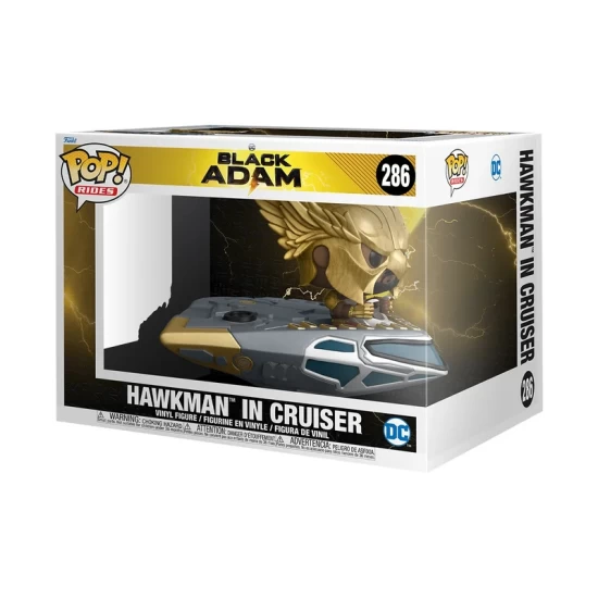Black Adam Pop! Rides Super Deluxe Vinyl Figure Hawkman In Cruiser 15 Cm