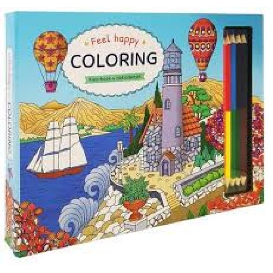 Feel Happy Coloring - Kleurboek & Potlodenset