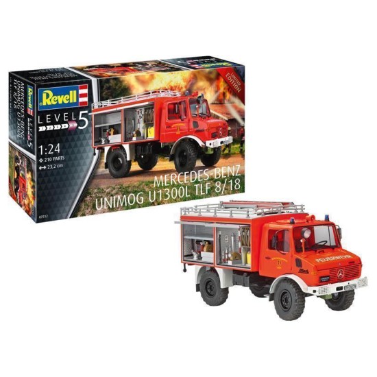 Mercedes-Benz Unimog U 1300 L Tlf 8/18 Revell Modelbouwpakket