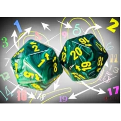 Vortex Malachite/Yellow Countup&Down D20