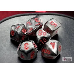 Velvet Mini-Polyhedral Black/Red Dobbelsteen Set (7 Stuks) Velvet Mini-Polyhedral Black/Red Dobbelsteen Set (7 Stuks)