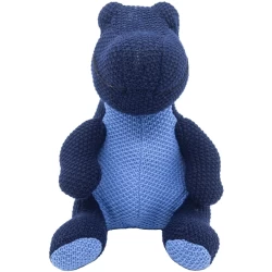 Cute Since 1999 - Dinosauruspark -  Dinosaurus Speelgoed - Donkerblauwe Zitten Dino - Katoen Knuffel - 20 Cm