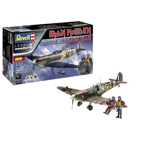 Cadeauset Spitfire Mk.ii Aces High Iron Maiden Revell Modelbouwpakket Met Basisaccessoires