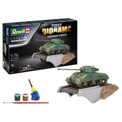 First Diorama Set - Sherman Firefly Revell Modelbouwpakket Met Basisaccessoires