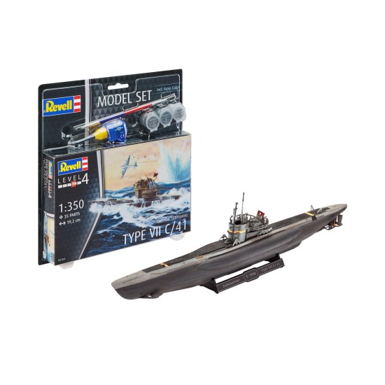 Model Set German Submarine Type Revell Modelbouwpakket Met Basisaccessoires
