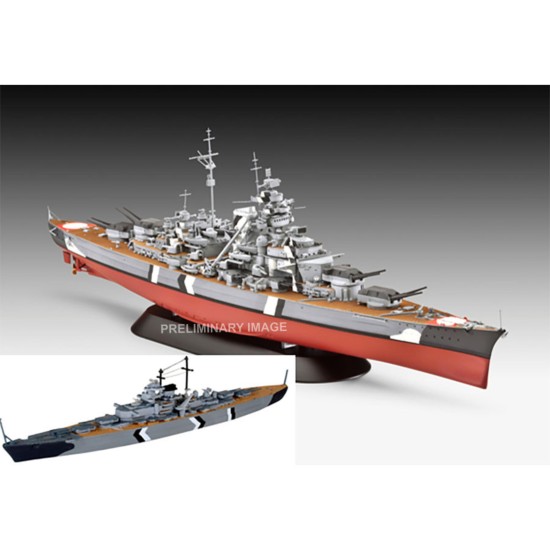 Gift Set The Legendary Bismarck (1:700 & 1:1200) Revell Modelbouwpakket Met Basisaccessoires