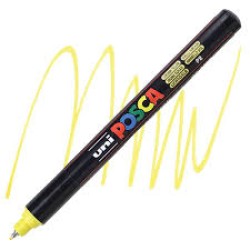 Posca Verfmarker (Gekalibreerd) Extra Fijn: Zonnegeel
