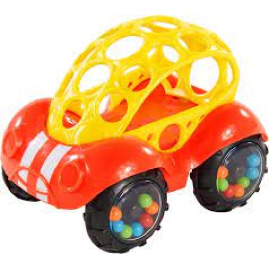 Oball Rattle & Roll Buggie Toy - Red