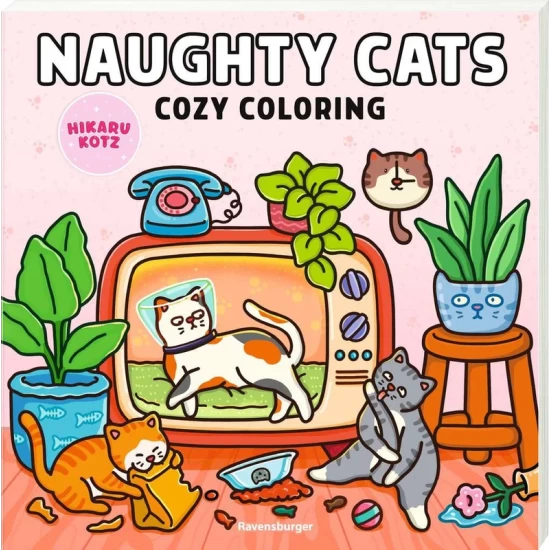 Cozy Coloring Books Naughty Cats