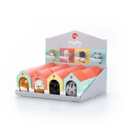 Boekleggerfluffy Animalsdisplay X12Polyester