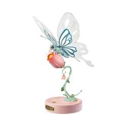 Robotime 3D Diy Kunststof Bouwpakket Vlinder/ Butterfly Pink Mi05P 155×145X23Cm