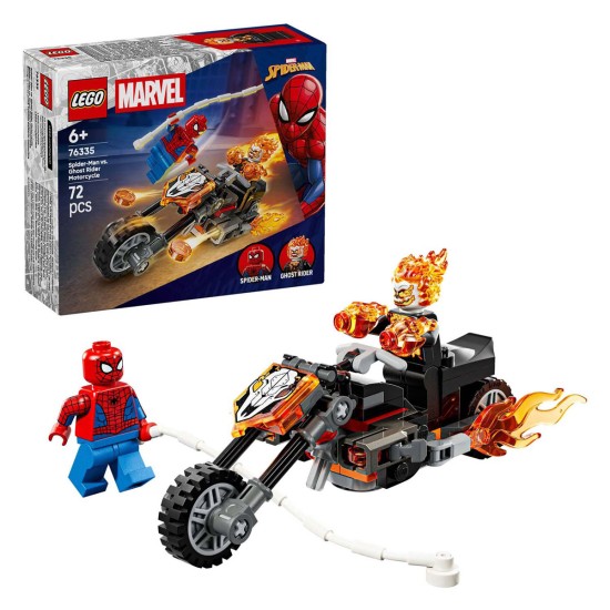 Spider-Man Vs. Ghost Rider Auf Seinem Mo