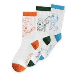 Pokemon Socks 3-Pack Charmander Bulbasaur Squirtle 39-42 Pokemon Socks 3-Pack Charmander Bulbasaur Squirtle 39-42