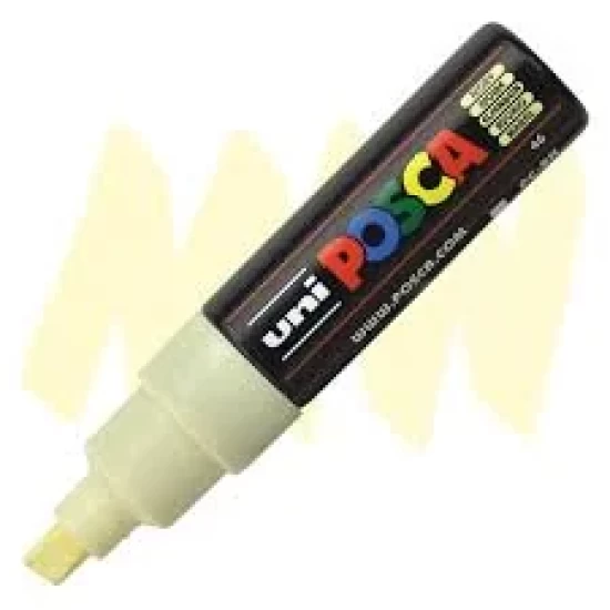 Posca Verfmarker (Schuine Punt) Dik: Ivoor