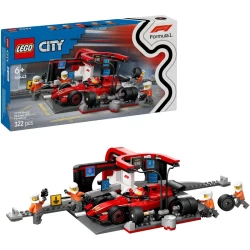 Lego City 60443 F1 Pitstop En Pitcrew Met Ferrari Auto