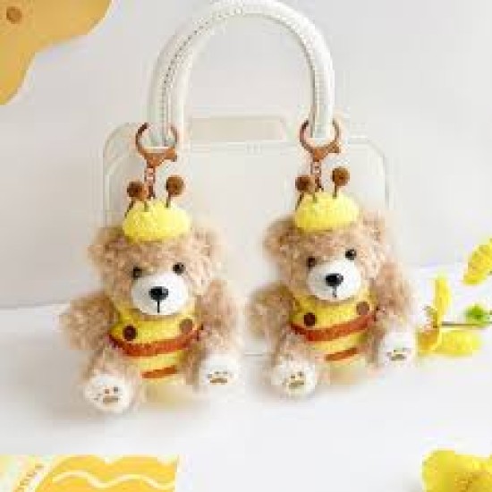 Mima Fluffy Honey Bear Keyring