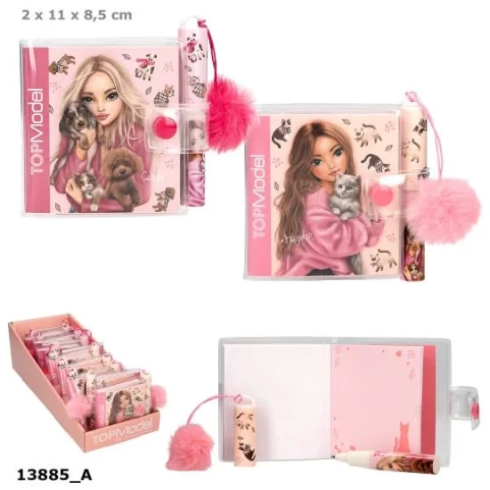 Topmodel Mini Schrijfblok Met Pen Fur Ever Friends