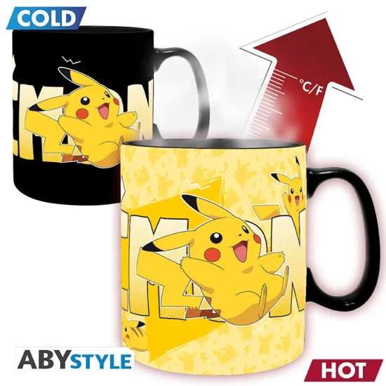 Pokemon - Mug Heat Change - 460 Ml - Pikachu - Cardboard Box X2