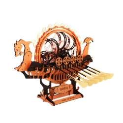 Robotime Diy Houten Puzzel Dragon Viking Ship Mechanical Model Lk802 367X46X46.5Cm