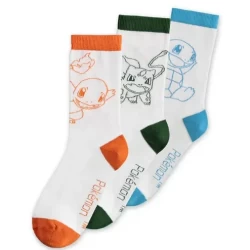 Pokemon: Kanto Starter Pokemon Crew Socks 3-Pack Size 43-46 Pokemon: Kanto Starter Pokemon Crew Socks 3-Pack Size 43-46