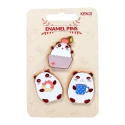 Pin Badges Metal 3Pcs - Party Panda