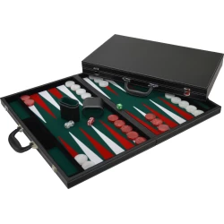 Backgammmon Ingelegd Vilt 38Cm Gro.rd/W. Backgammmon Ingelegd Vilt 38Cm Gro.rd/W.