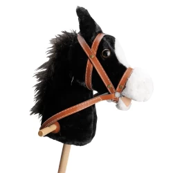 Houten Stokpaard Met Geluid - Zwart