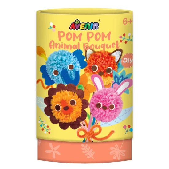 Naaikit - Pom Pom Dierenboeket Naaikit - Pom Pom Dierenboeket